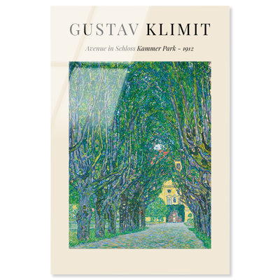 Avenue in Schloss Kammer Park Poster Framed Acrylic Print Vintage Art Posters by Art Remedy, Black Frame, 10 x 15