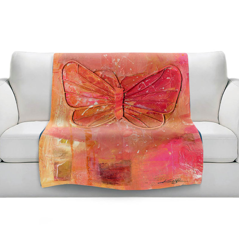 Couverture sherpa doux à papillon, l 51 po x L 60 po