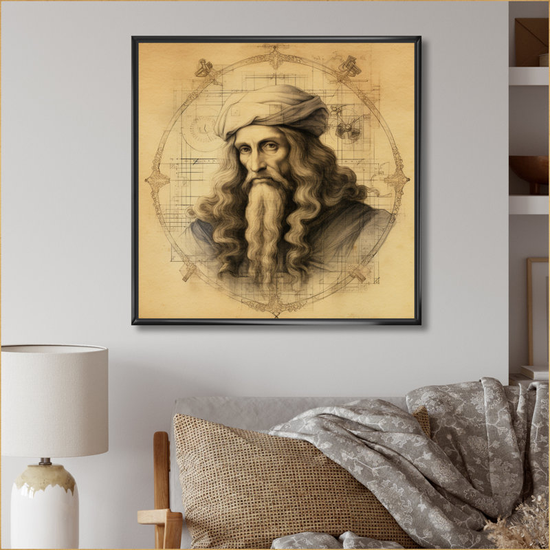 Vinatge, chef-d'œuvre II sur toile, Cadre flottant noir, H 36 po x l 36 po x P 1,5 po