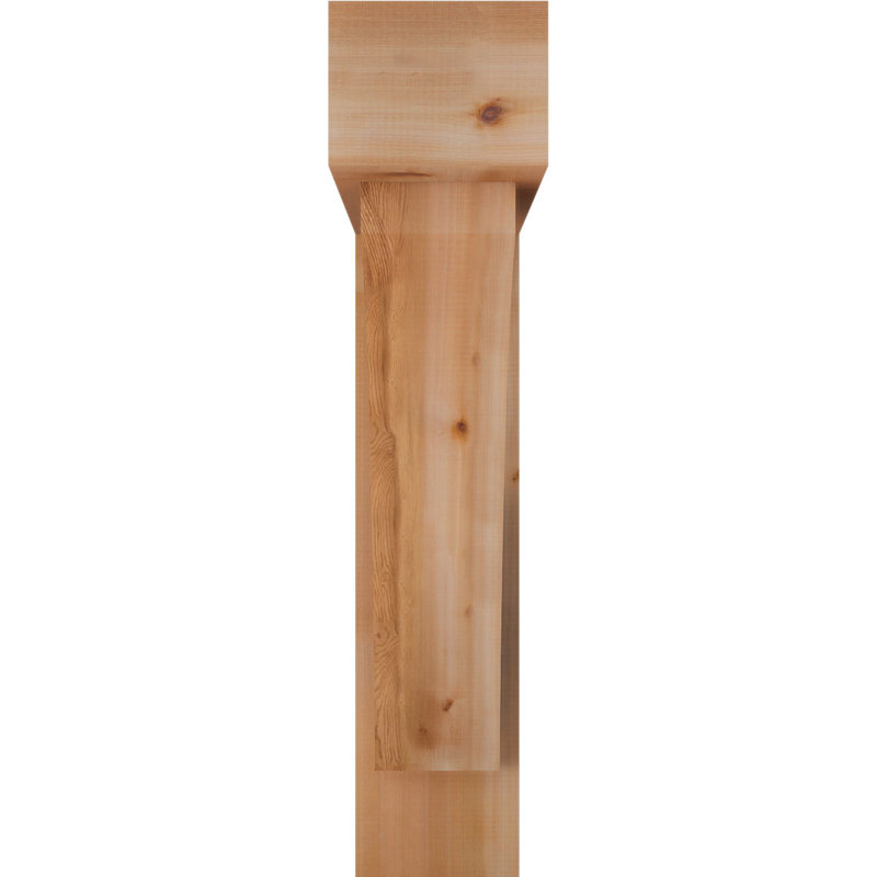Support de bloc Thorton avec entretoise décalée, 38 x 38, Cèdre rouge occidental de l 8 po (scié brut)
