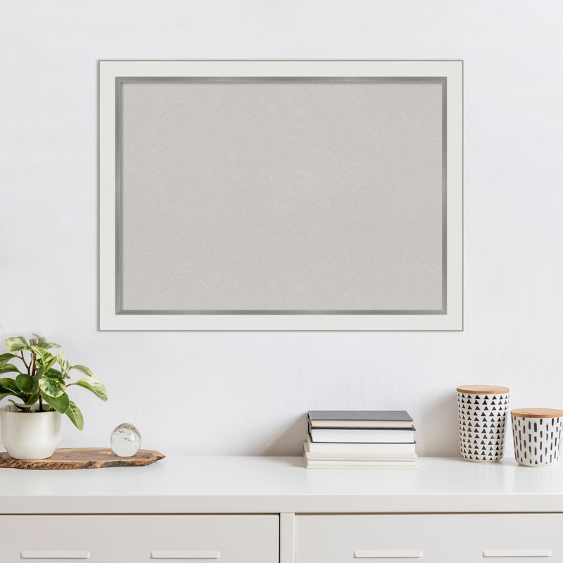 Petit, 23 po x 31 po, Blanc / argent