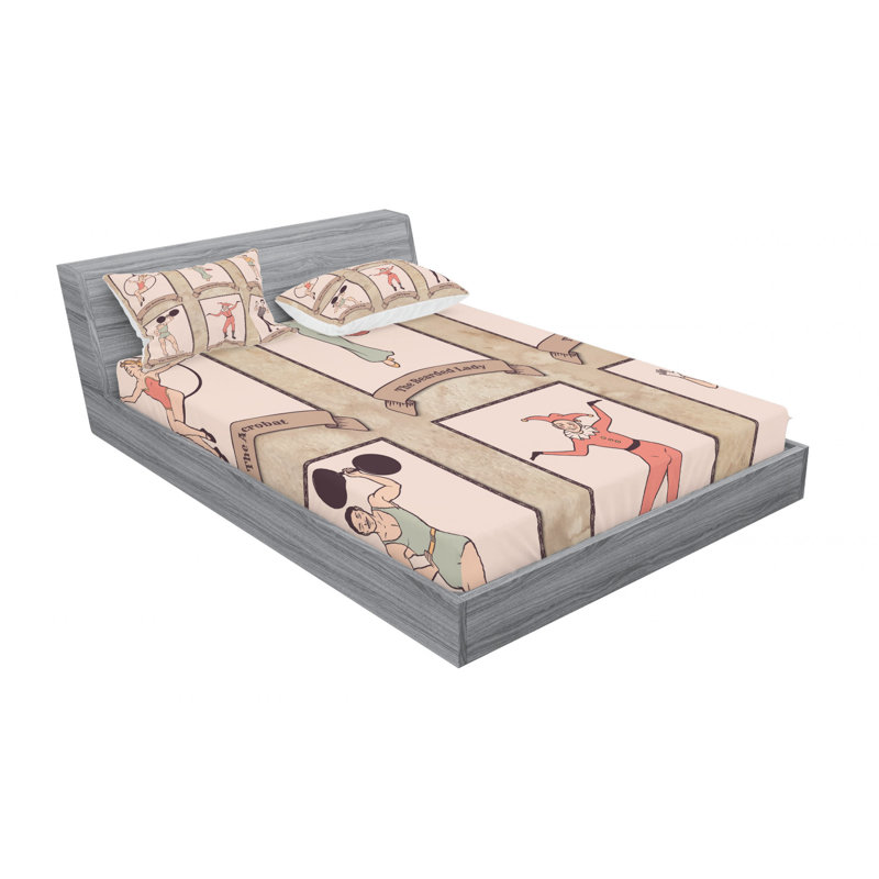 Microfiber Sheet Set, Queen Sheet Set with Fitted Sheet