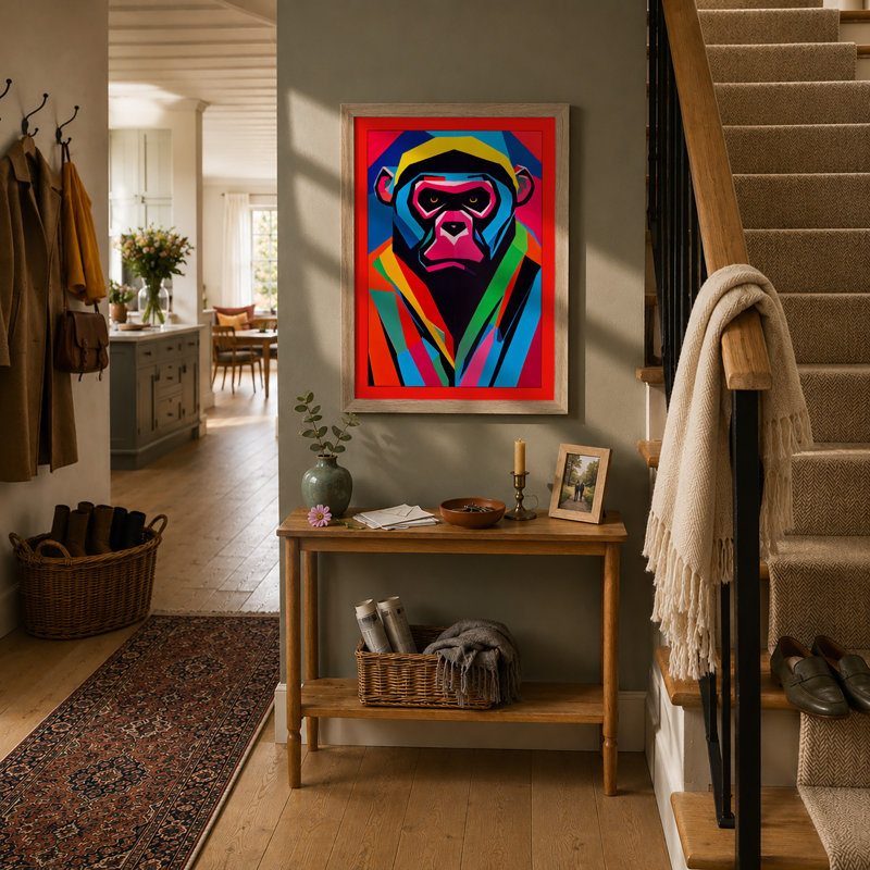 Primate Pop Art Modern - Print, A3 - 42.0 x 29.7 cm, Oak