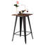 Tauranac Solid Wood Top Metal Base Dining Table-2088159067