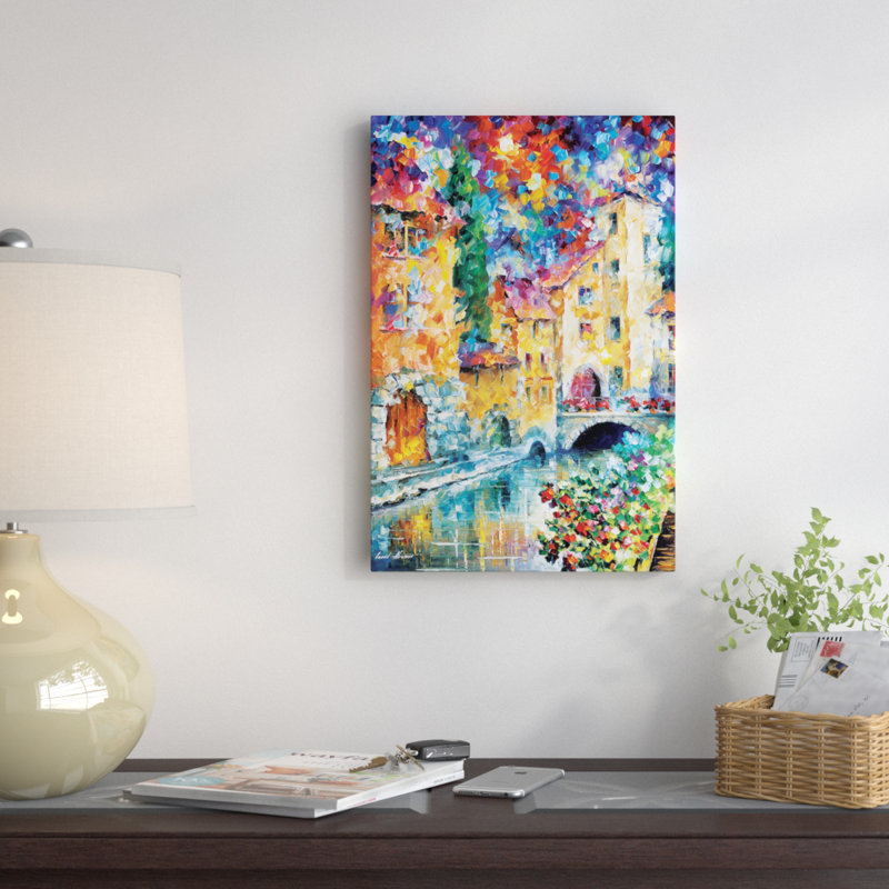«The Window to the Past» par Leonid Afremov - estampe numérique sur toile tendue avec châssis, H 40 po x l 26 po x P 1,5 po
