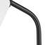 Lampe sur pied 62 po, noir mat, abat-jour en tissu blanc, interrupteur marche / arrêt en ligne, cordon noir de 6 pieds