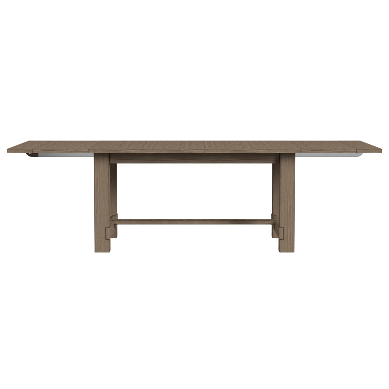 Table de salle à manger à tréteaux extensible Trevion   , Taupe foncé