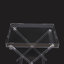 Table-plateau pliante en acrylique transparent Molly-Rose pour petits espaces