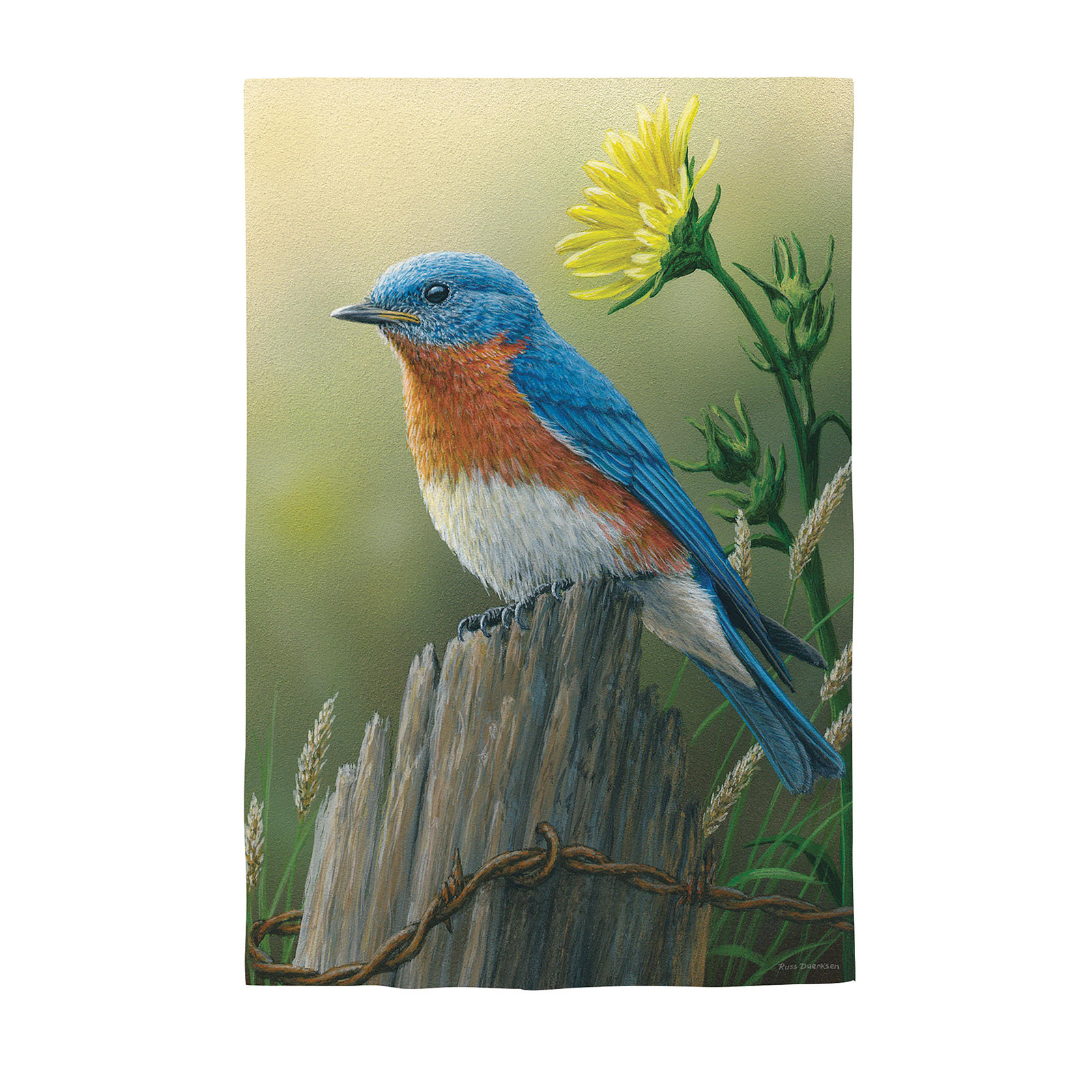 Eastern Bluebird Suede Garden Flag - Thumbnail 2
