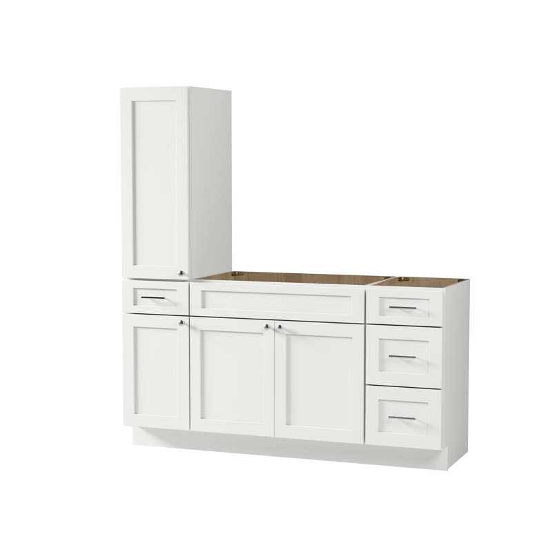 Meuble-lavabo simple Disar, Blanc