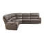 Canapé modulaire brun en cuir synthétique Motion