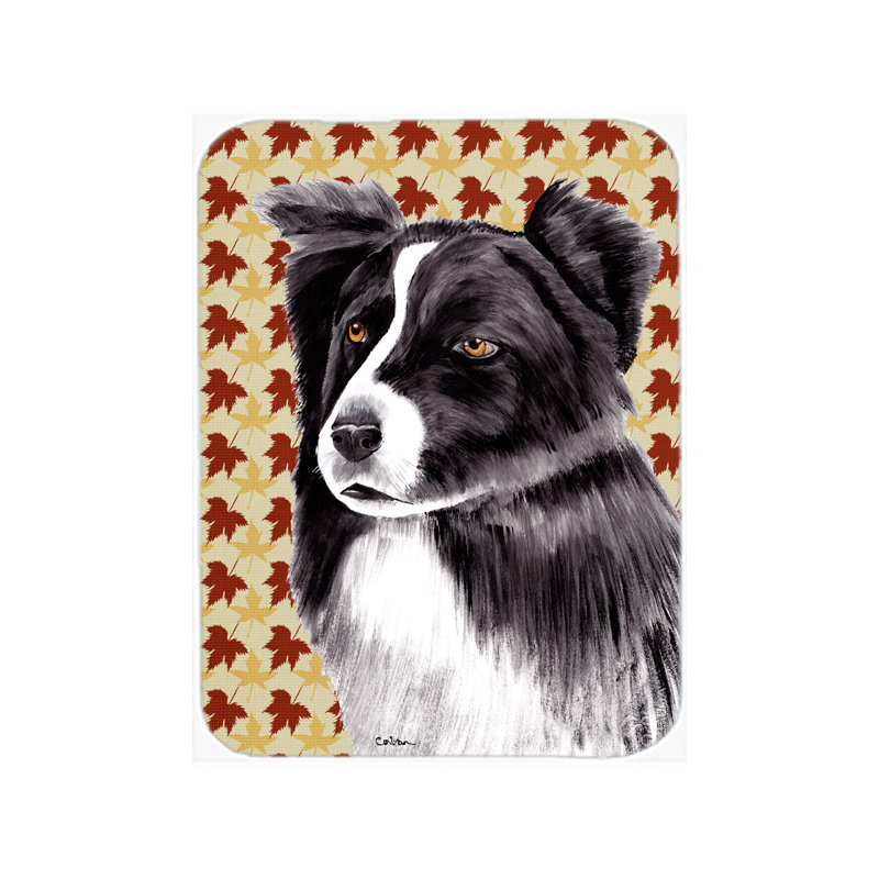 East Urban Home Border Collie Portrait Glass Cutting Board