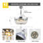 42" Crystal Ceiling Fan With Lights And Remote Control, 6-Speed Reversible DC Motor, Adjustable Height For Living Room, Bedroom