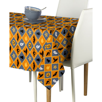 Hudson Halloween Argyle Tablecloth