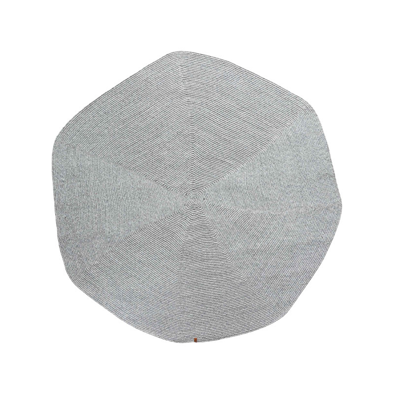 Round Rokuro Cotton Machine Made Indoor / Outdoor Area Rug, Round 6'6"