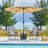 Gulzaar Square Metal Outdoor Bistro Table With Umbrella Hole , 21.8'' in. W 21.8'' in. D