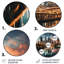 Cason - paysage urbain rond, art en métal-109669431