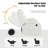 Power Recliner Sofa Chair W/ Storage and USB for Living Room,Leather, White