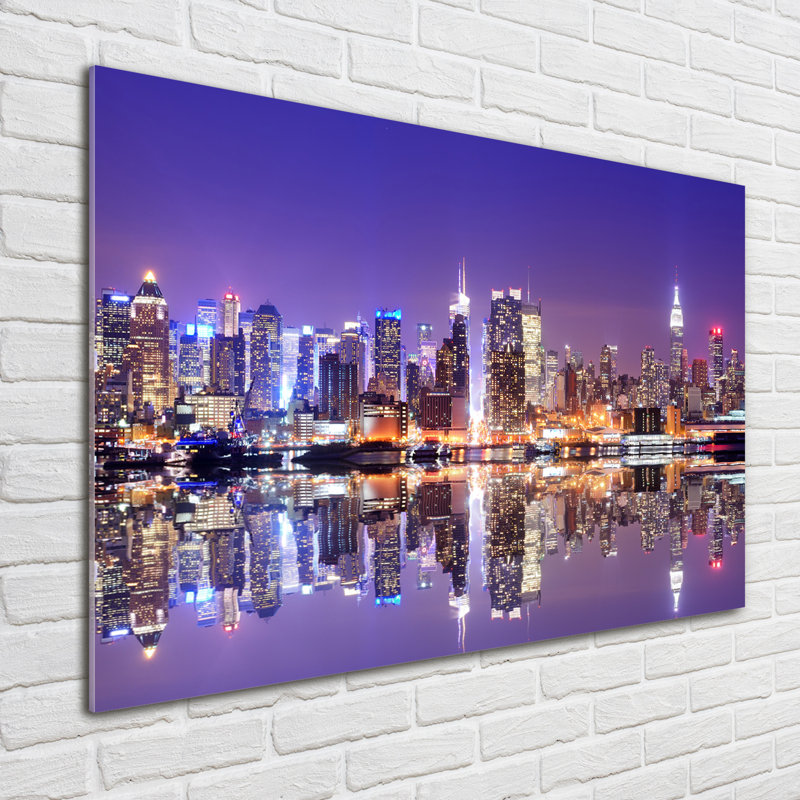 Manhattan New York - No Frame Print on Glass