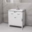 Meuble-lavabo blanc simple 30 po avec lavabo en céramique
