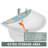 21" W x 17.5" D Wall Mounted Bathroom Sink U-Shape Vitreous China with 1 Faucet Hole and Overflow