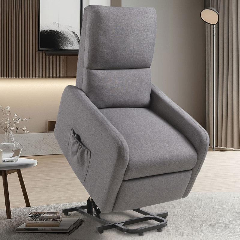 Fauteuil inclinable Power Lift, Lin gris