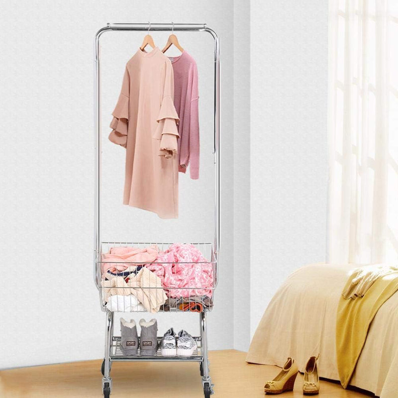 Metal Laundry Cart with Wheels