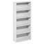 Étagère à livres à 4 niveaux avec tablette ouverte, 23,6 x 79,5 x 106,2 cm, idéale pour le bureau ou le salon, couleur pin ambré.-115307583-139499829