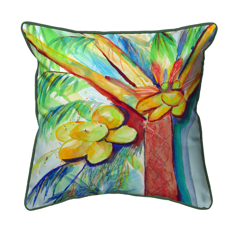 Cocoa Nut Tree Outdoor Throw Pillow, Large