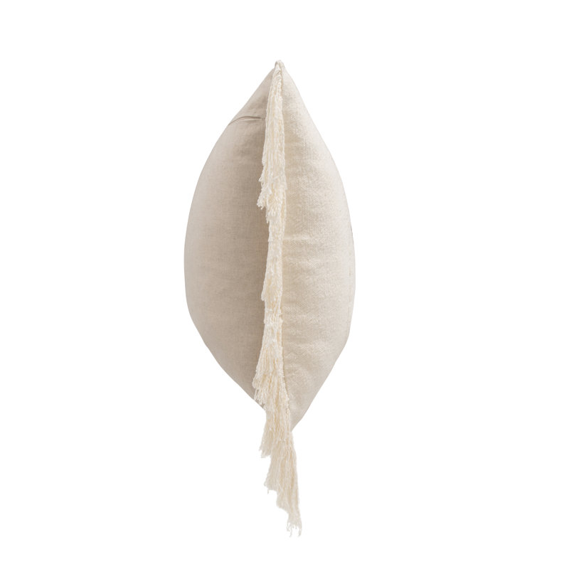 Volta Fringe Linen Blend Throw Pillow