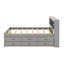 Lit plateforme double avec tête de lit, USB, lit gigogne et tiroirs-1298392993