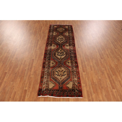 Vintage Wool Traditional Runner Rug 3x11