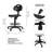 Romulus Rolling Task stool 22" -32" Height-121115794