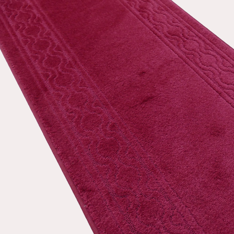 Tapis rouge antidérapant, Tapis de couloir 2 pi 2 po x 25 pi