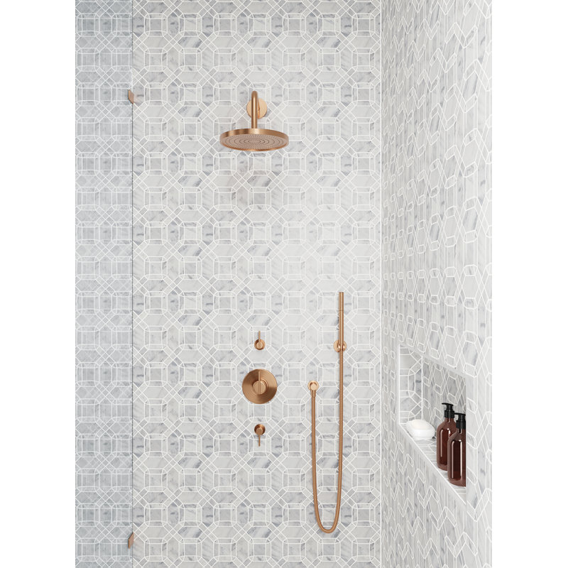 Monet Marble Mosaic Wall & Floor Tile, Nero Marquina