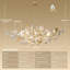 Ceramic Ginkgo Leaf Khadizah 10 - Light L59 Inch Chandelier