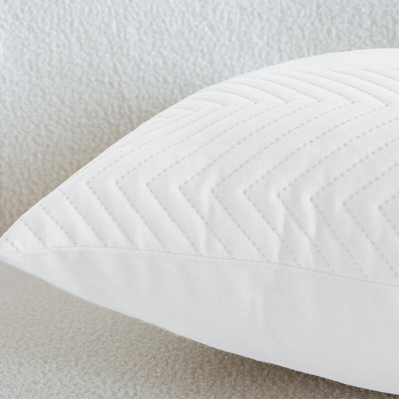 Square Cushion Cover, White