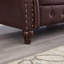 Luxueux canapé en similicuir avec rangement et sièges confortables pour le salon