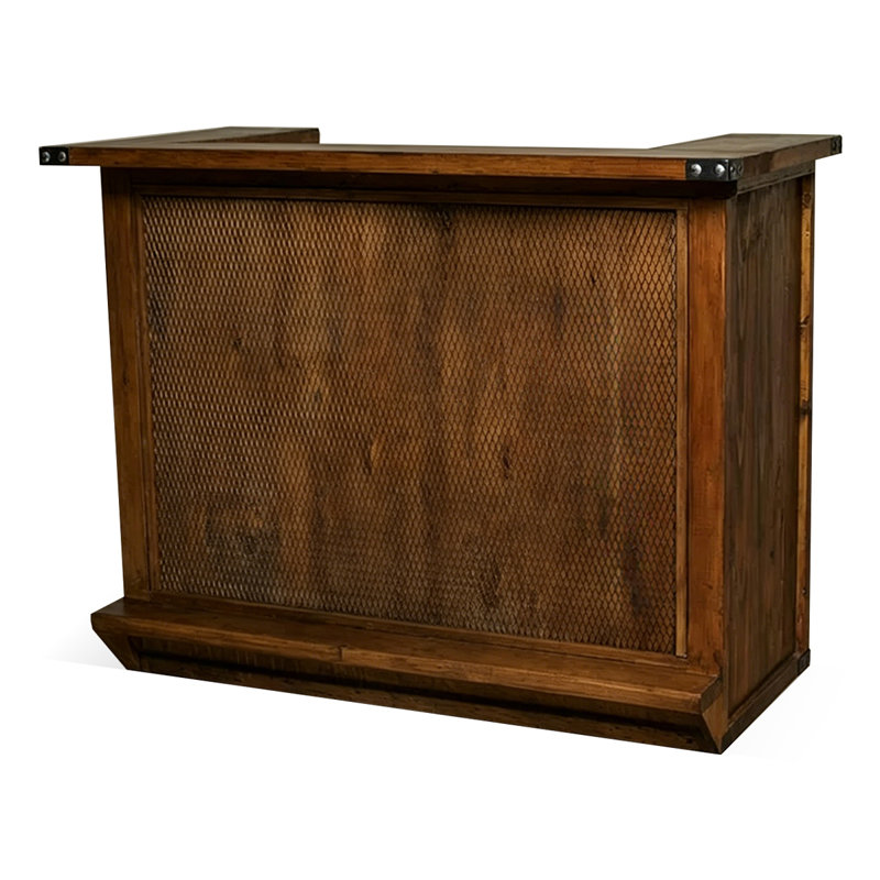 Retro Rectangular Solid Wood Reception Desk, 55.12