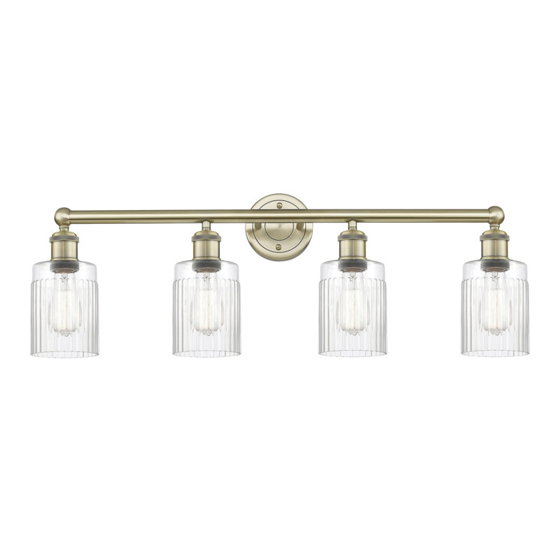 Kamena 4 - Light Dimmable Vanity Light, Clear, Antique Brass