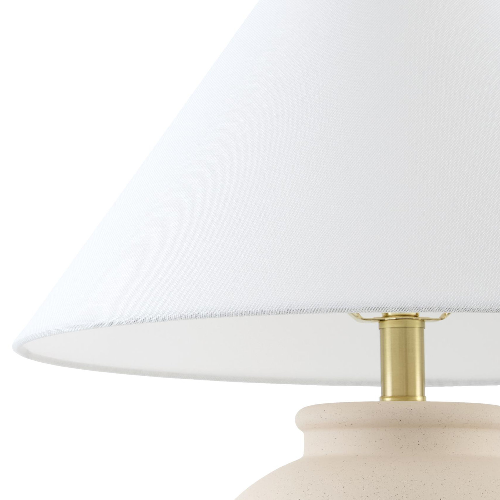 Chemise 22" Ceramic Table Lamp, Shell, Classic Linen