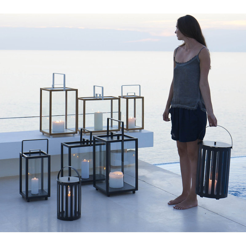 Lighttube Aluminum Floor Lantern, 16.6" H x 8.7" W x 8.7" D