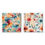 Zandra - Ensemble de 2 collages floraux carrés-101851382-101851388