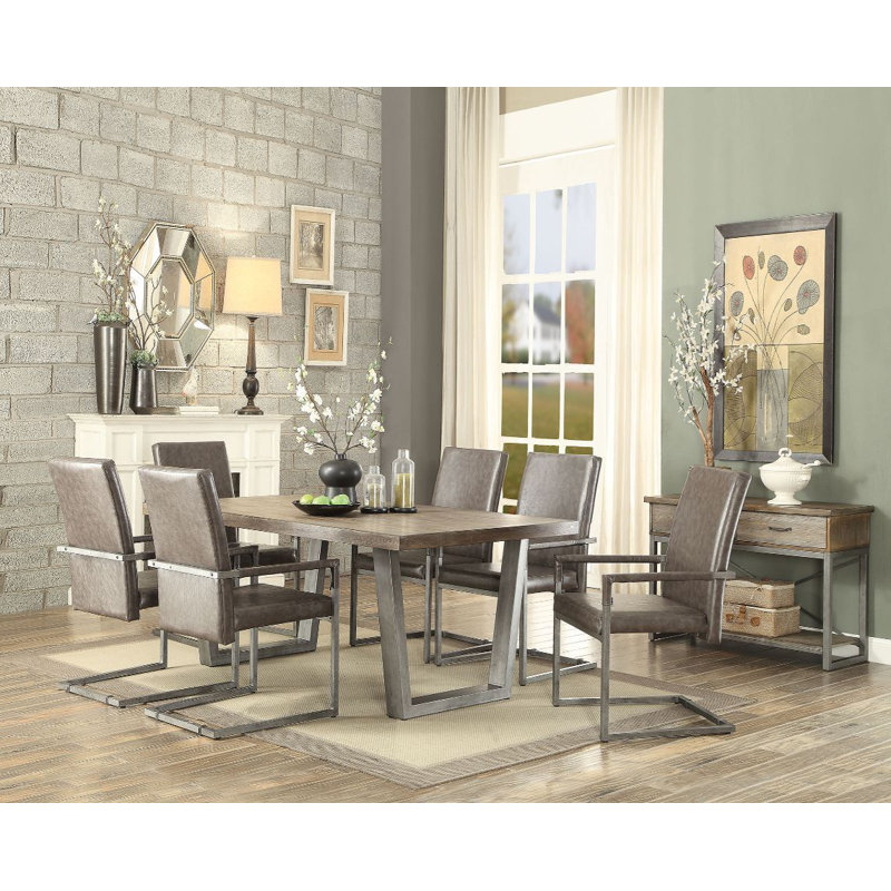 Engelman 19'' H Faux Leather Upholstered Armchair