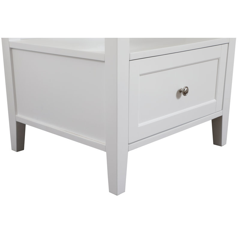 Bruford 24'' Single Bathroom Vanity with Marble Top, White