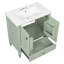 Meuble-lavabo de 30 po avec lavabo, meuble-lavabo autoportant avec 1 tiroir et 2 portes à fermeture en douceur avec rangement pour porte, structure et pieds en bois massif, un paquet
