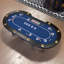 Table de poker INO Design 95 "pour jeux de casino avec base de piédestal en acier inoxydable-107678806