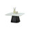 Contemporary Style Square Faux Marble Top Coffee Table