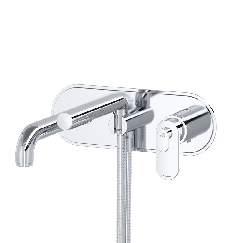 Arca Wall Mount Tub Filler Trim, Chrome