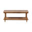 Table basse Elegant Tan 24 po x 42 po x 18 po avec rangement ouvert en rotin-1489085137